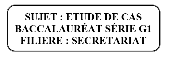 sujet d'examens BAC G1